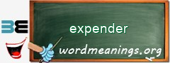 WordMeaning blackboard for expender